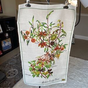 Pure Linen Australian Botanical Wall Art Hand Printed